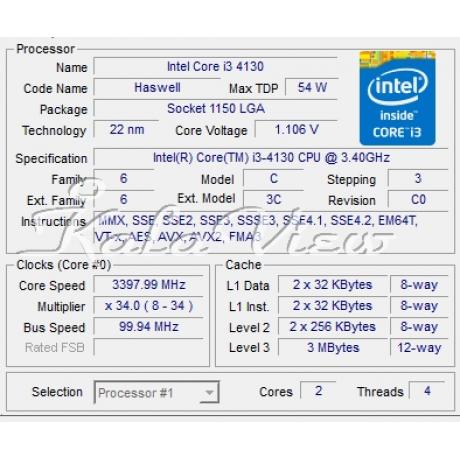 سی پی یو کامپیوتر اینتل Haswell Core i3 4130