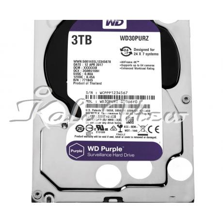 Western Digital Purple Wd30purz Internal Hard Disk 3Tb