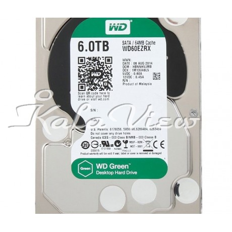 هارد کامپیوتر وسترن Digital Green WD60EZRX   6TB