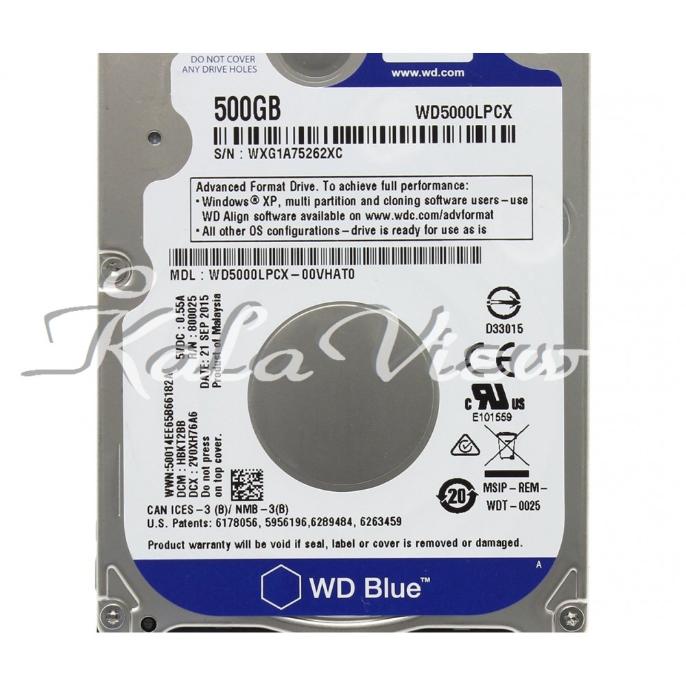 هارد کامپیوتر وسترن Digital Blue WD5000LPCX   500GB