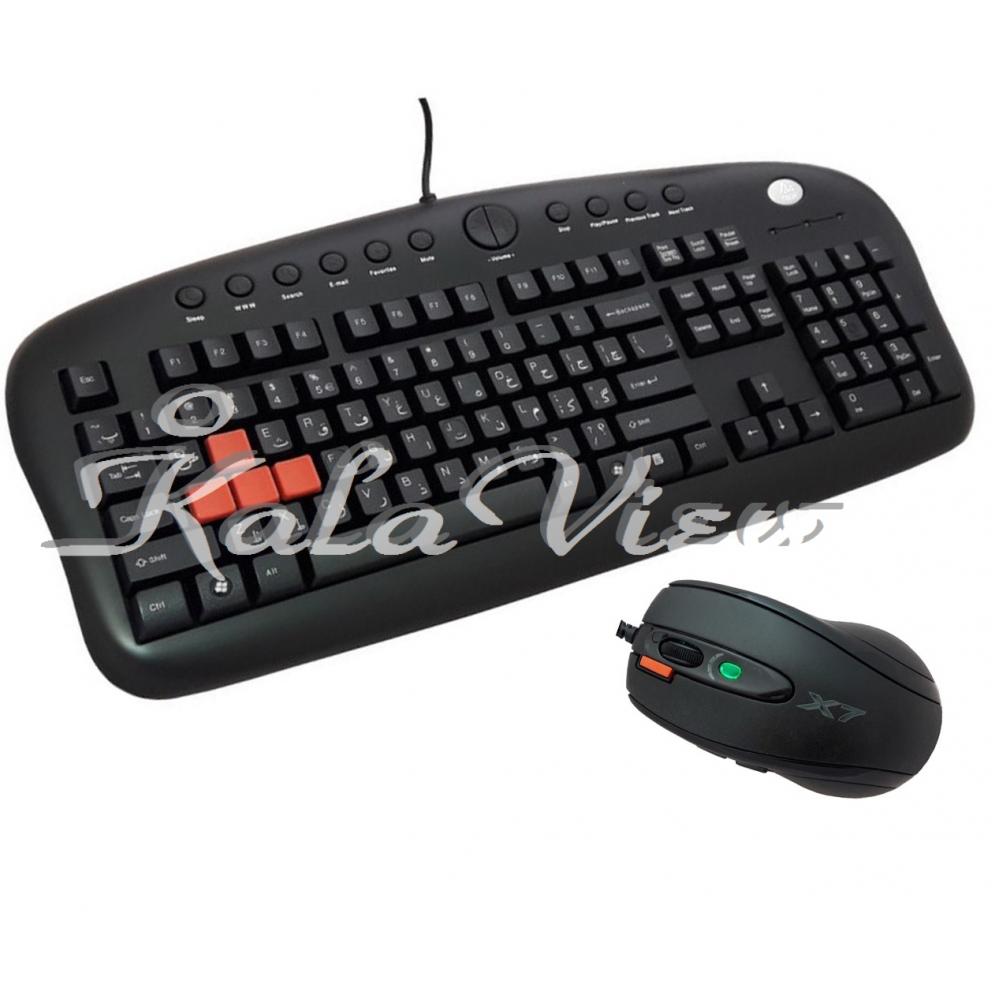 کیبورد کامپیوتر A4tech With Mouse Kx2810