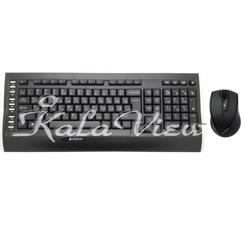 کیبورد کامپیوتر A4tech 9300F Wireless With Mouse