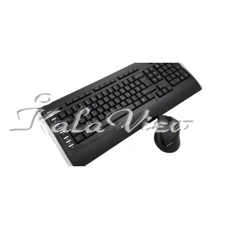 کیبورد کامپیوتر A4tech 9300F Wireless With Mouse