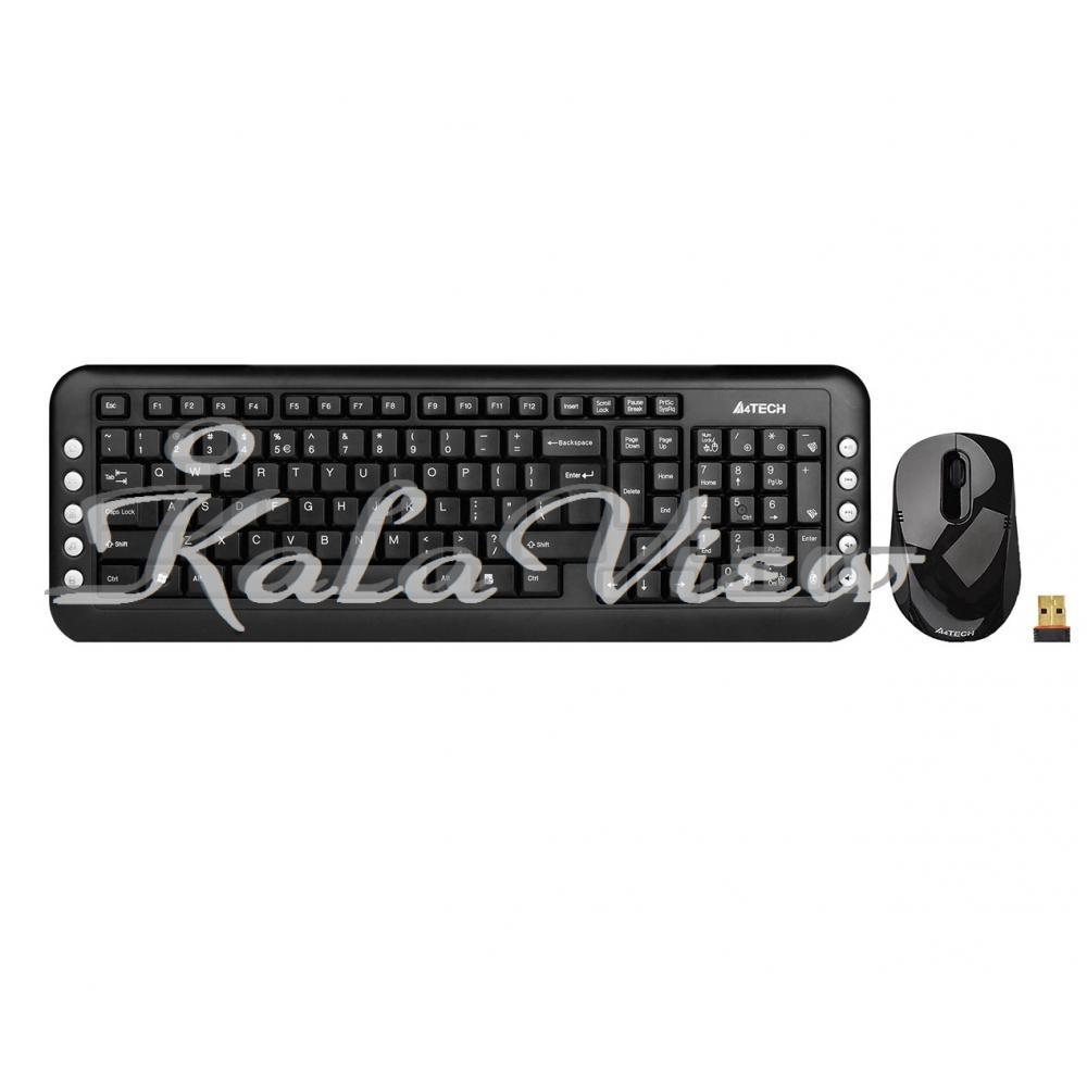 کیبورد کامپیوتر A4tech With Mouse Wireless 7200N