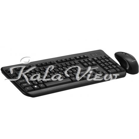 کیبورد کامپیوتر فراسو FCM 3838RF BLACK Wireless Keyboard and Mouse