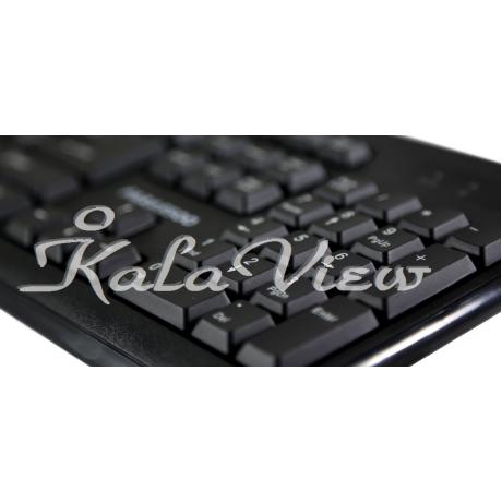 کیبورد کامپیوتر فراسو FCM 3838RF BLACK Wireless Keyboard and Mouse