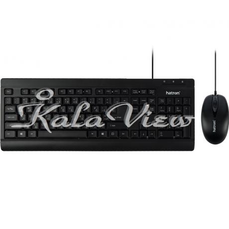 کیبورد کامپیوتر Hatron Hkc220 With Mouse With Perisan Letters