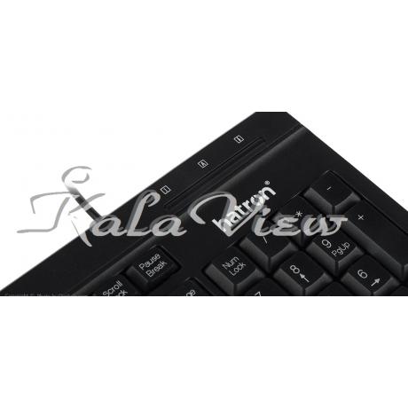 کیبورد کامپیوتر Hatron Hkc220 With Mouse With Perisan Letters