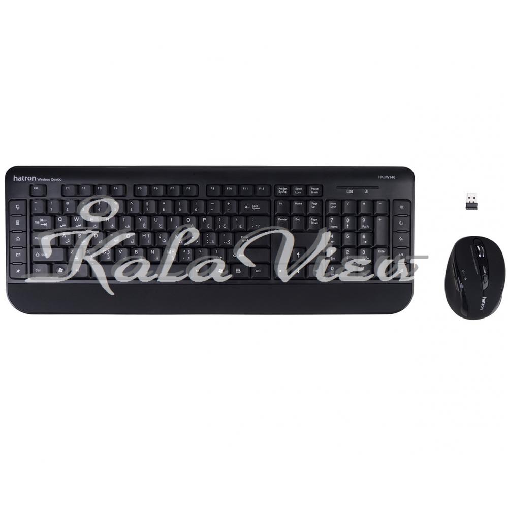 کیبورد کامپیوتر Hatron Hkcw140 Wireless With Mouse With Persian Letters