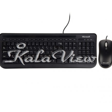 کیبورد کامپیوتر مایکروسافت Desktop 400 Wired Keyboard and Mouse With Persian Letters