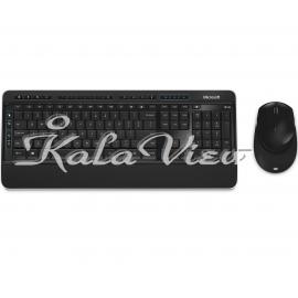 کیبورد کامپیوتر مایکروسافت 3050 Wireless With Mouse