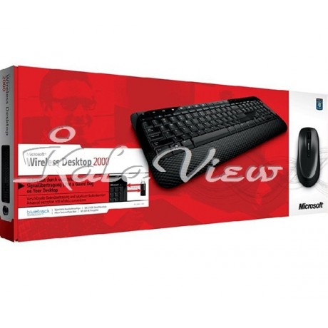 کیبورد کامپیوتر مایکروسافت Desktop 2000 Wireless Keyboard and Mouse