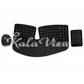 کیبورد کامپیوتر مایکروسافت Sculpt Ergonomic Wireless With Mouse With Arabic Letters
