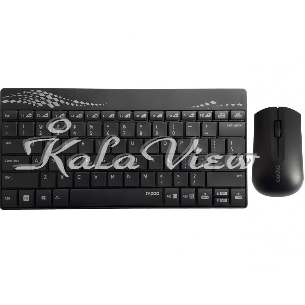 کیبورد کامپیوتر Rapoo 8000 Wireless With Mouse