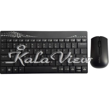 کیبورد کامپیوتر Rapoo 8000 Wireless With Mouse