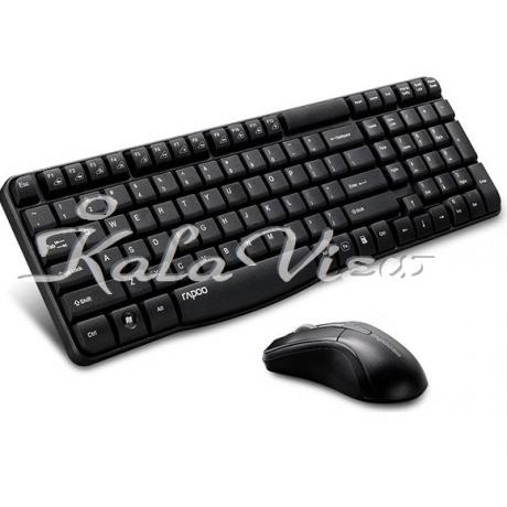 کیبورد کامپیوتر Rapoo X1800 Wireless Optical Mouse and Keyboard