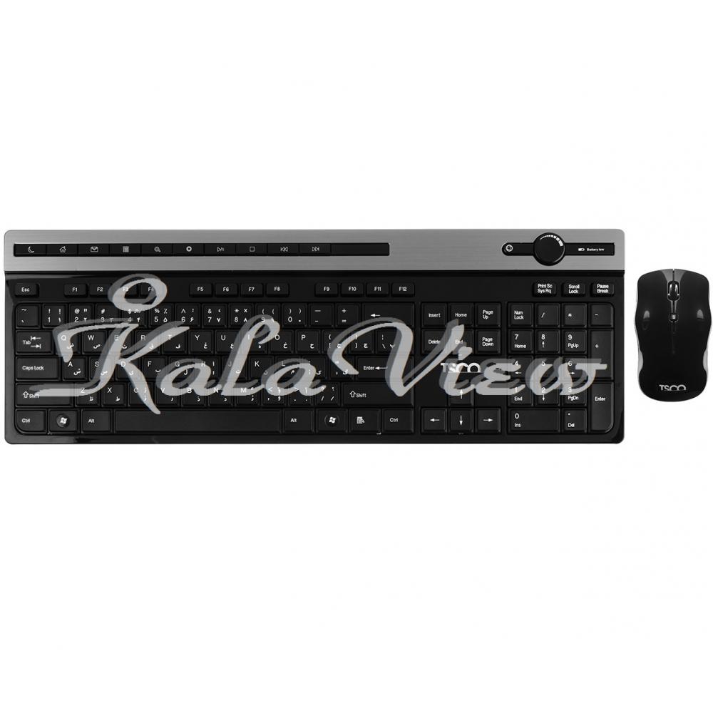 کیبورد کامپیوتر تسکو Tkm7106w Wireless With Mouse With Persian Letters