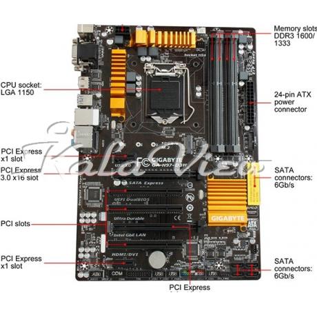 مادربرد کامپیوتر گیگابایت GA H97 D3H