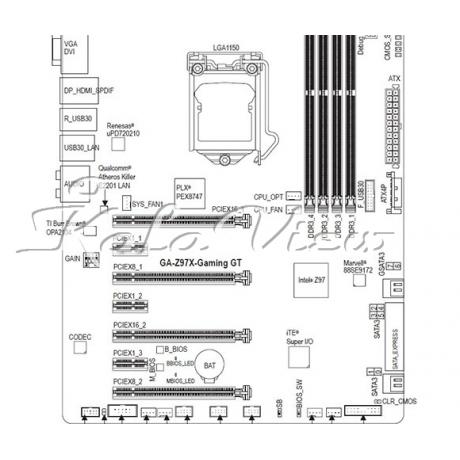 مادربرد کامپیوتر گیگابایت GA Z97X Gaming GT