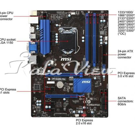 مادربرد کامپیوتر ام اس آی Z97 GUARD PRO