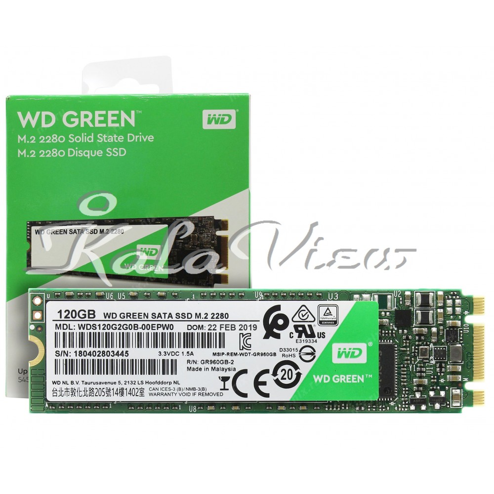 اس اس دی اینترنال وسترن دیجیتال مدل Green Wds120g2g0b ظرفیت 120 گیگابایت