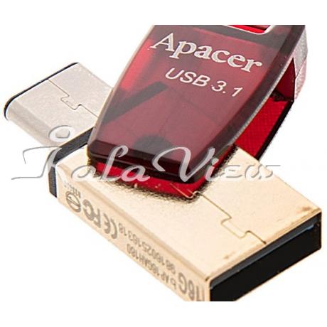 فلش مموری لوازم جانبی Apacer AH 180 USB Type C  16GB