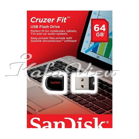 فلش مموری لوازم جانبی سن دیسک Cruzer Fit CZ33  64GB