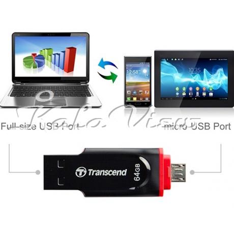 فلش مموری لوازم جانبی ترنسند JetFlash 340 OTG  16GB