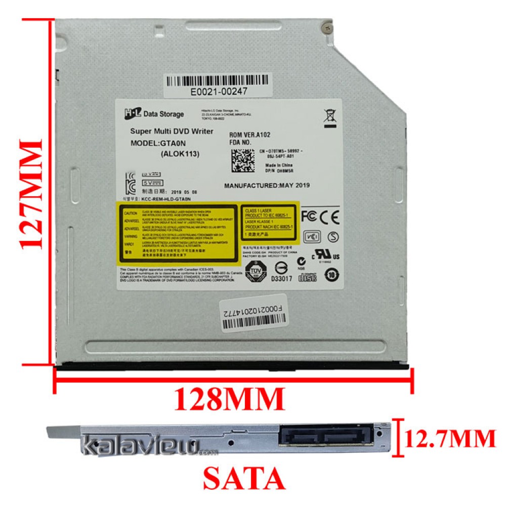 درایو لپ تاپ دی وی دی رایتر H.L Sata Slim 12.7mm یک سال گارانتی