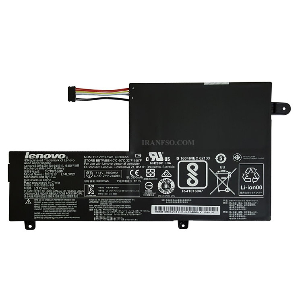 باتری لپ تاپ لنوو Yoga 500-14ISK 11.1V داخلی-اورجینال