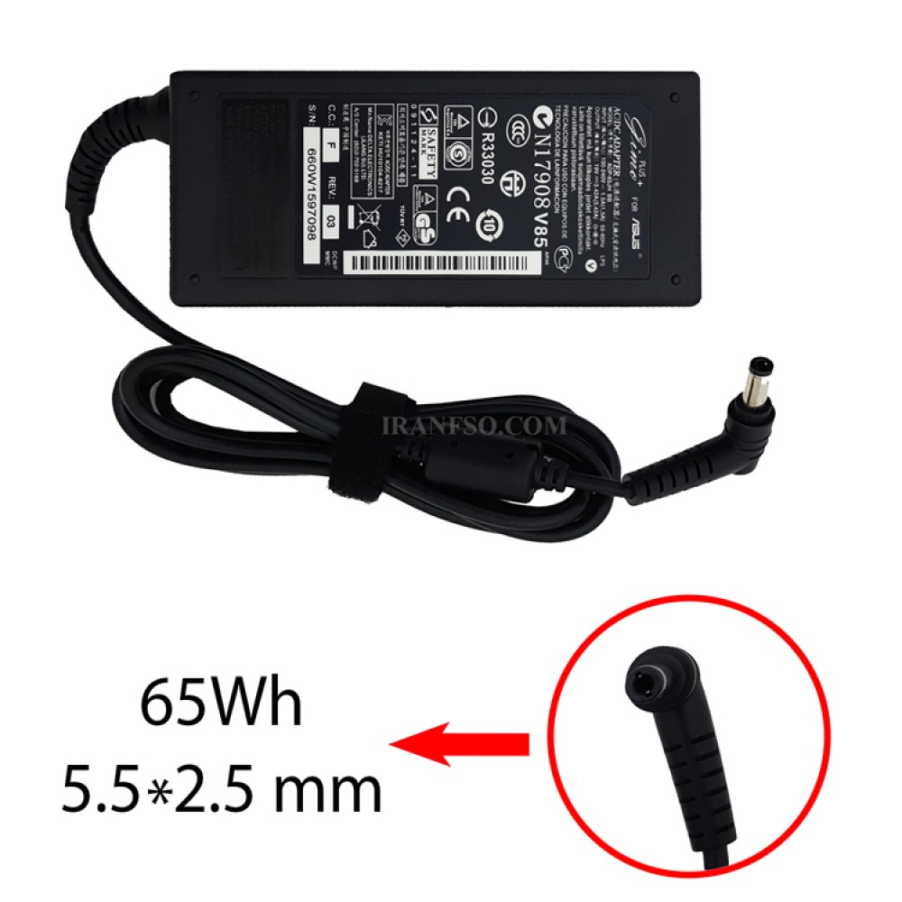 آداپتور لپ تاپ ایسوس 19V 3.42A Gimo Plus