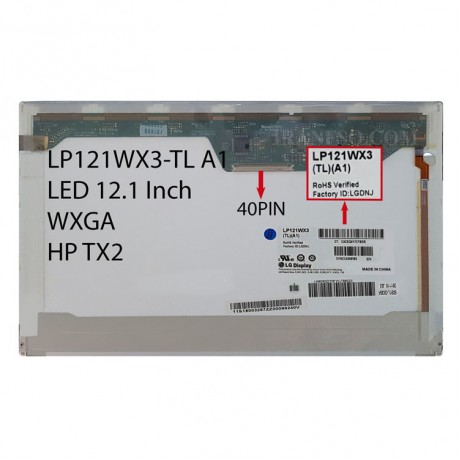 ال ای دی لپ تاپ ال جی 12.1 LP121WX3-TLA1 ضخیم 40 پین برای اچ پی TX2
