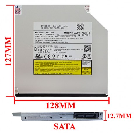 درایو لپ تاپ بلوری رایتر پاناسونیک Sata Slim 12.7mm