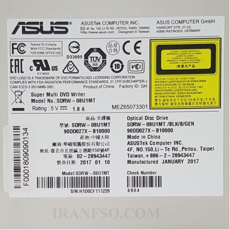 درایو لپ تاپ دی وی دی رایتر ایسوس Sata Superslim E1 9mm