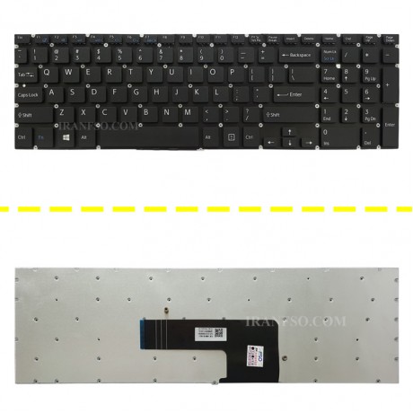 کیبرد لپ تاپ سونی SVF152-SVF153 مشکی-اینترکوچک بدون فریم