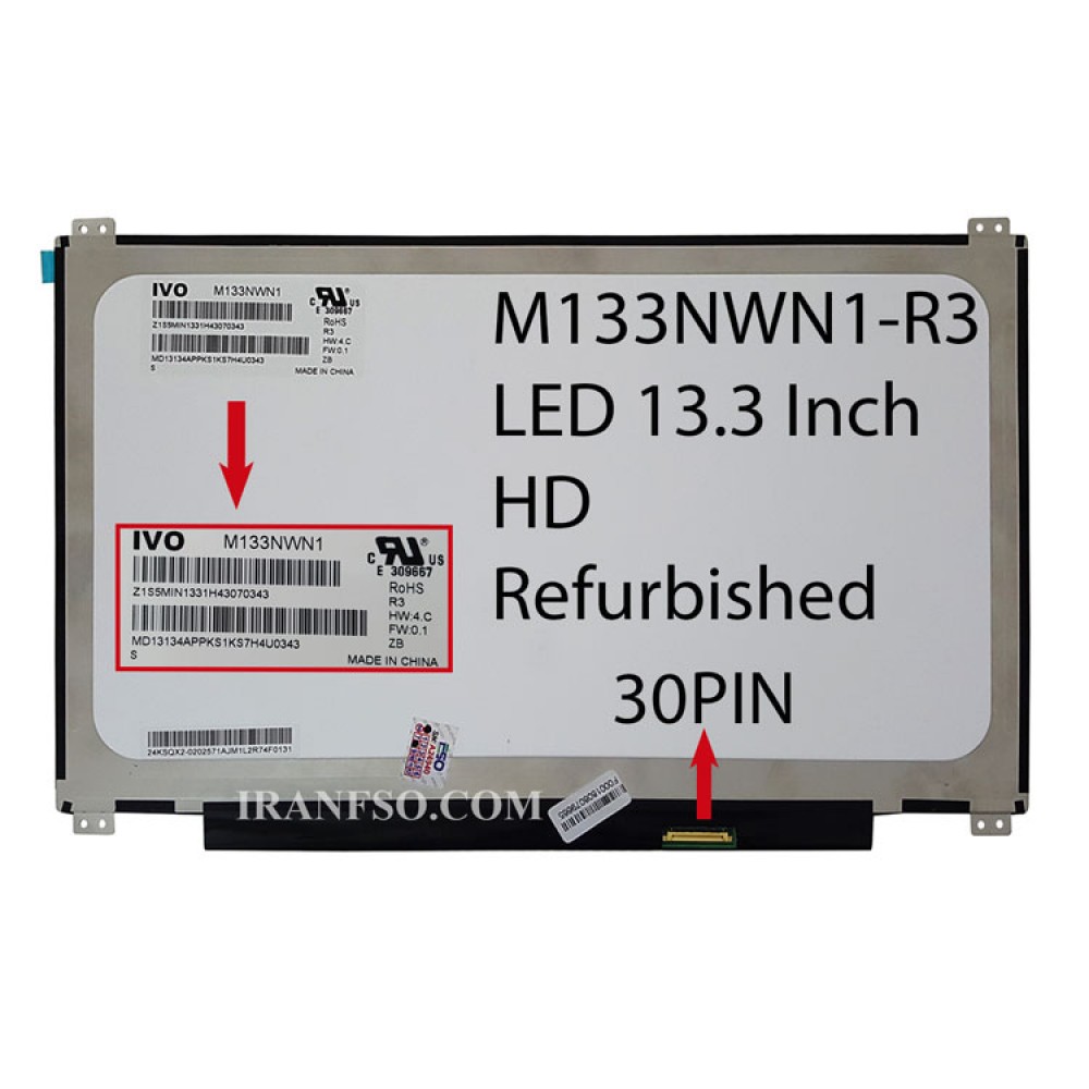 ال ای دی لپ تاپ 13.3 IVO M133NWN1-R3 نازک مات 30 پین-ریفر