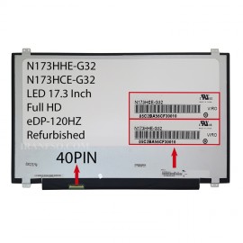 ال ای دی لپ تاپ اینولوکس 17.3 N173HHE-G32_N173HCE-G32 نازک مات 40 پین Full HD-120HZ_EDP_U-D ریفر