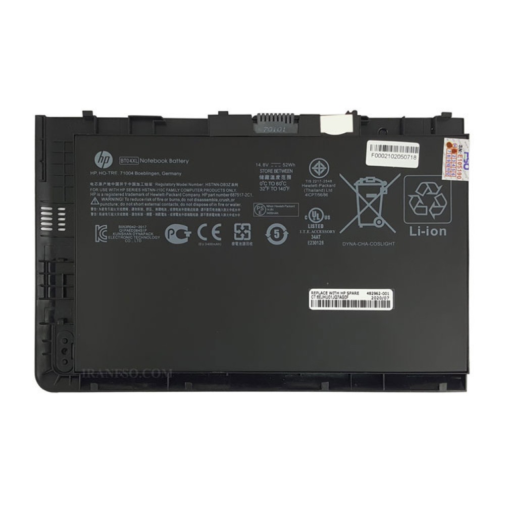 باتری لپ تاپ اچ پی EliteBook Folio 9470_I10C_BT04XL مشکی-اورجینال