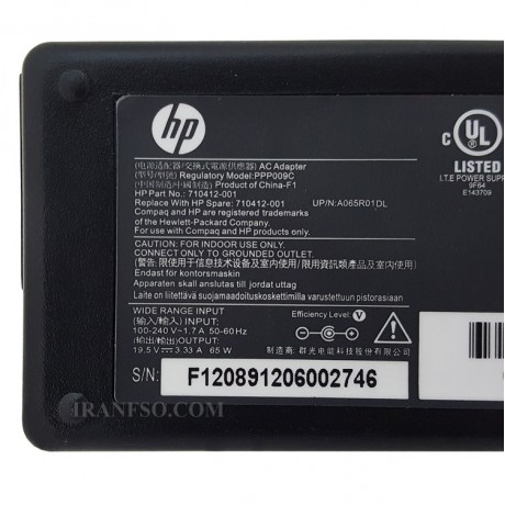 آداپتور لپ تاپ اچ پی 19.5V 3.3A سر فیش بلند
