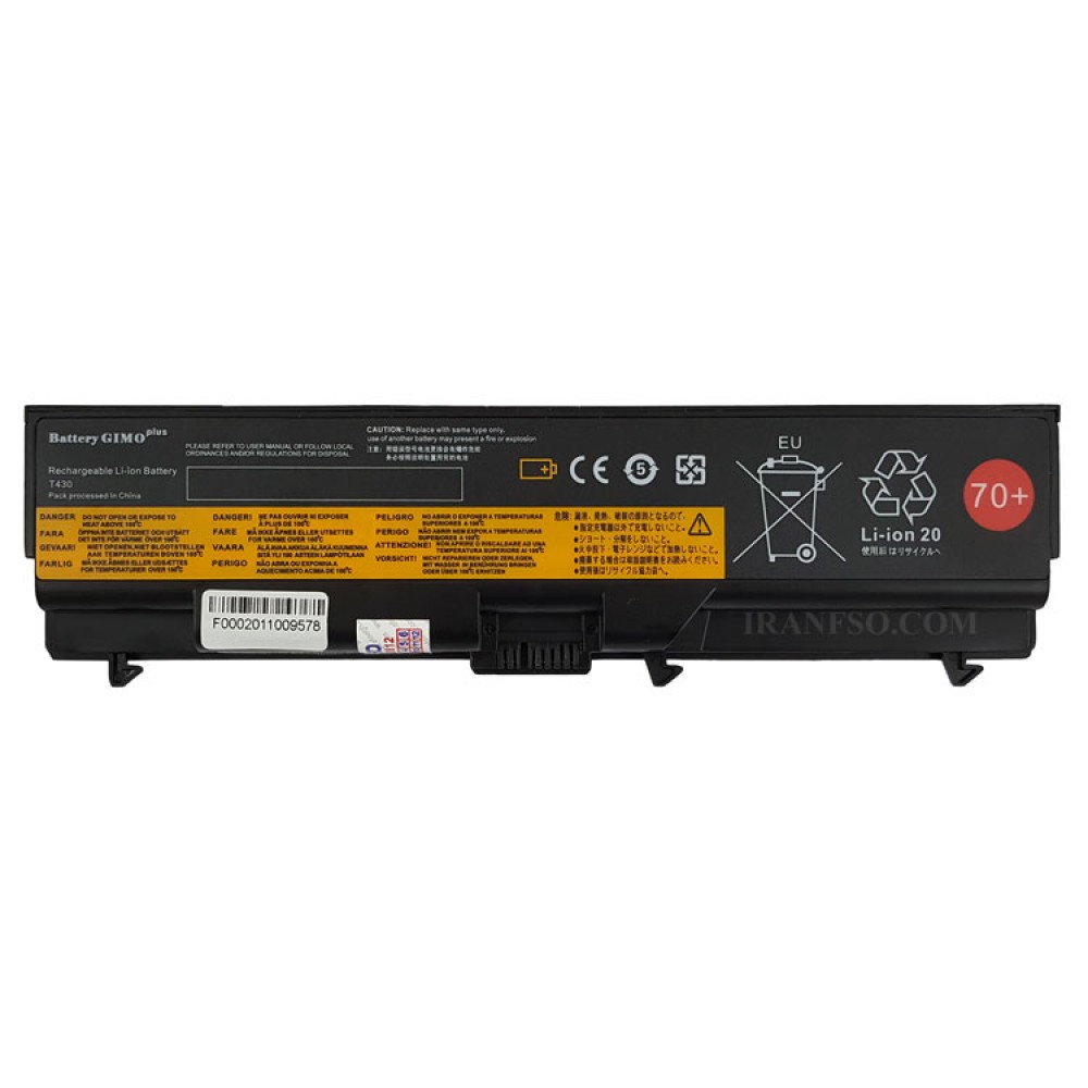باتری لپ تاپ لنوو ThinkPad T430-6Cell Gimo Plus مشکی-49 وات ساعت