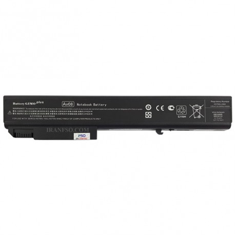 باتری لپ تاپ اچ پی Battery HP EliteBook 8530-8Cell Gimo Plus مشکی-65 وات ساعت