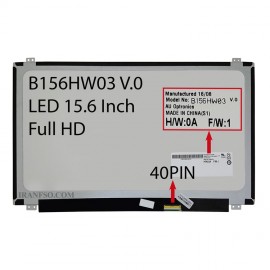 ال ای دی لپ تاپ 15.6 AUO B156HW03-V.0 نازک براق 40 پین Full HD