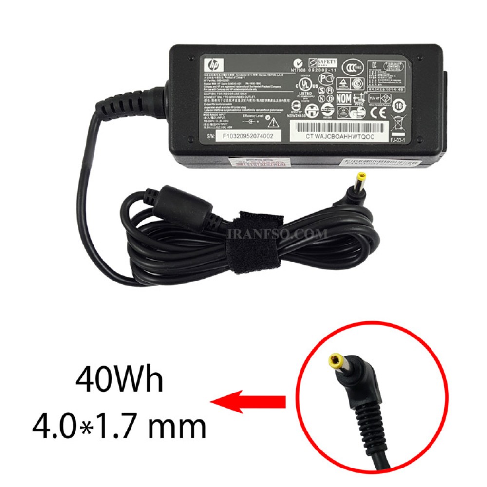 آداپتور لپ تاپ اچ پی 19.5V 2.05A Gimo Plus سرزنبوکی-کابل دوتایی