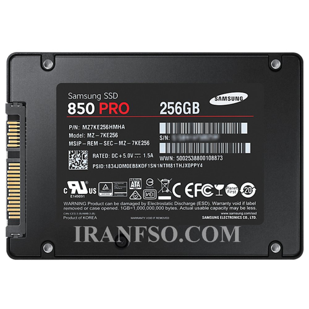هارد SSD لپ تاپ 256 گیگابایت سامسونگ 2.5Inch
