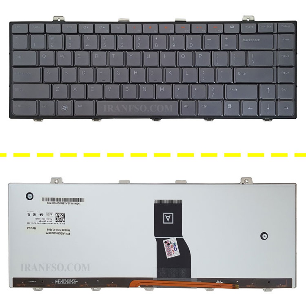 کیبرد لپ تاپ دل XPS L501 مشکی-با بک لایت