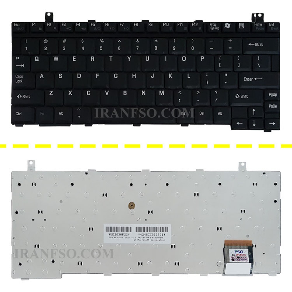 کیبرد لپ تاپ توشیبا Satellite P200 مشکی