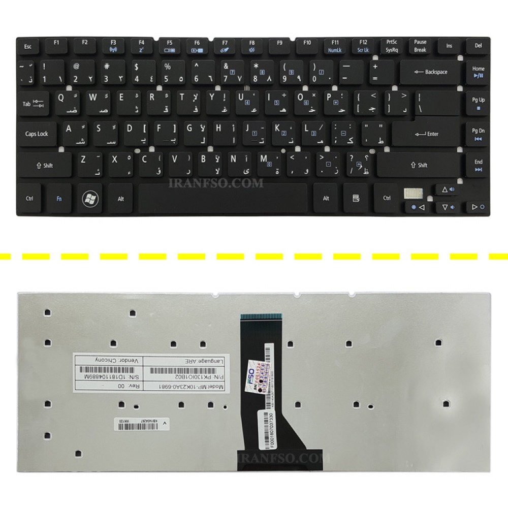 کیبورد لپ تاپ ایسر Aspire 4830t