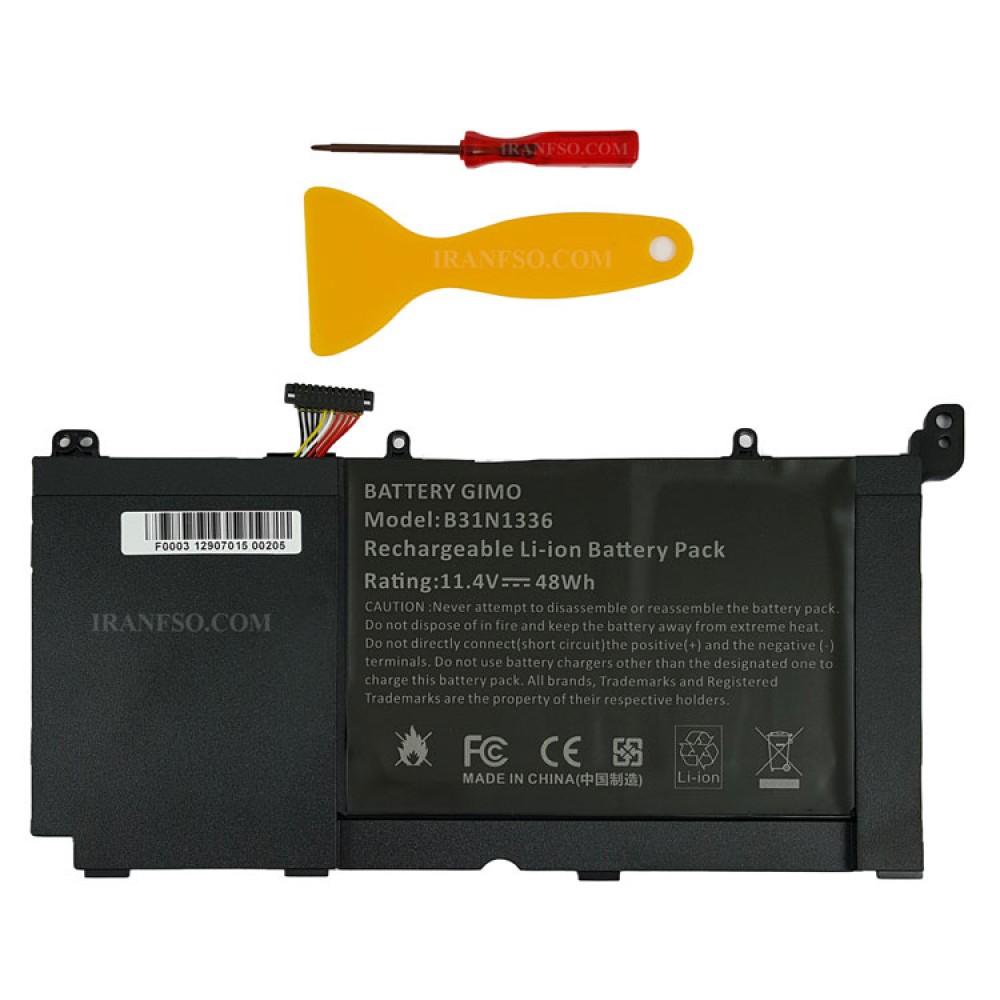 باتری لپ تاپ ایسوس Battery Laptop Asus K551 Black Internal Gimo Plus