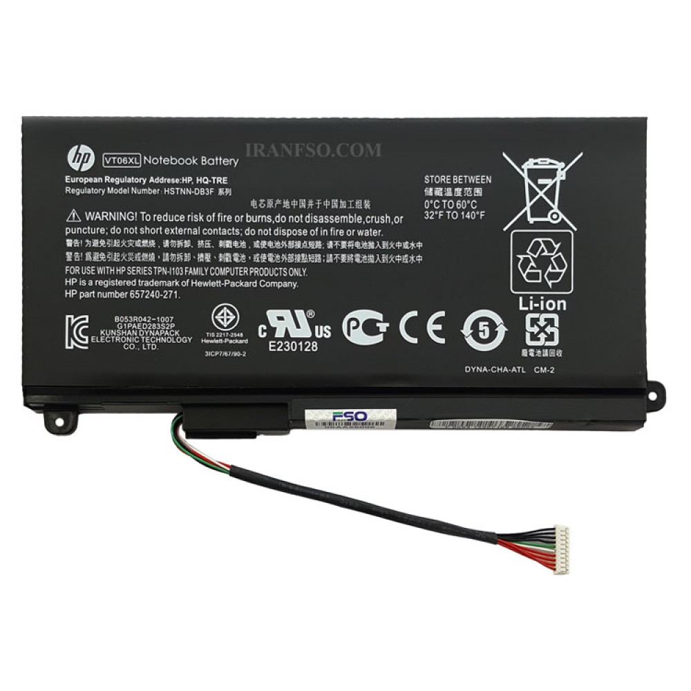 باتری لپ تاپ اچ پی ENVY 17T-3000_VT06XL داخلی اورجینال
