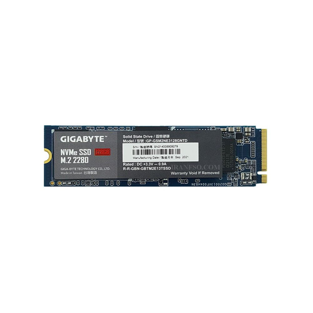 هارد SSD لپ تاپ 128 گیگابایت Gigabyte M.2-2280 NVME گارانتی آواژنگ